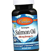 Олія лосося Carlson Labs Salmon Oil 500 mg Omega 50 гелевих капсул