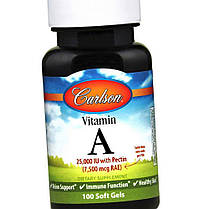 Вітамін А Carlson Labs Vitamin A 7,500 mcg 100 гел капс, фото 3