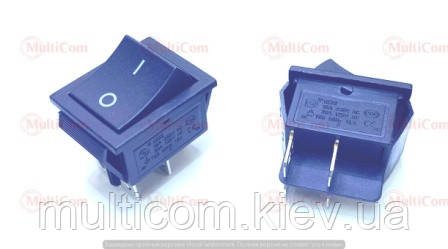 11-12-051BK. Перемикач, 16A-250V, Daier, KCD2-201, чорний, фото 1