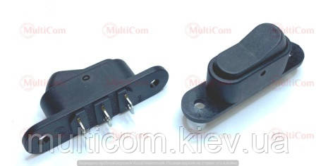 11-12-026. Перемикач, 6A-250V, Daier, KCD1-13-102, чорний, фото 1