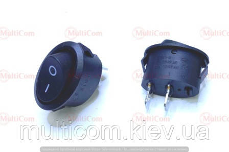 11-12-045BK. Перемикач, 6A-250V,Daier, KCD1-9-101, чорний