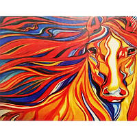 Алмазная живопись мозаика по номерам на холсте 40*50см Sultani ST-00110 Огненный конь