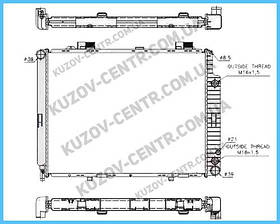 Радіатор охолодження двигуна Mercedes E-Class 210 1995-1999 (E-CLASS)