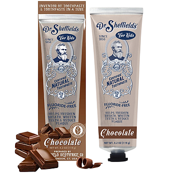 Дитяча зубна паста зі смаком шоколаду Dr. Sheffield's kid's Chocolate Toothpaste 119 г