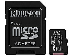 Карта пам'яті Kingston Canvas Select Plus microSDXC 128GB class 10 A1 UHS-1, з SD-адаптером