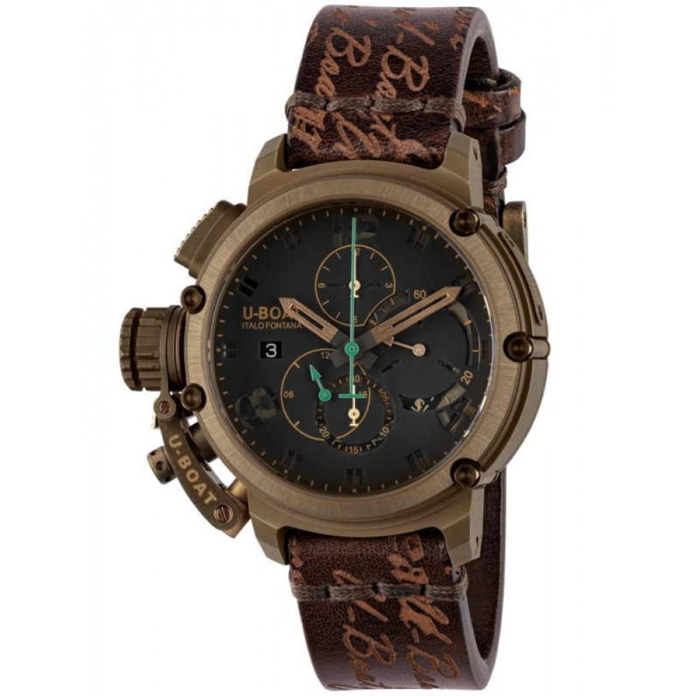 Годинник наручний чоловічий U-BOAT 8526 CHIMERA 3 CRONO BRONZO