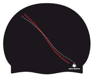 Силіконова шапочка для басейну Aqua Sphere Dakota, black/red, фото 1