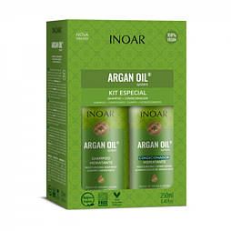 Набір для комбінованого волосся шампунь та кондиціонер INOAR Kit Duo Argan Hidratante 2 шт 250 мл