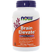 Витамины для улучшения работы мозга, Brain Elevate, 120 вегетарианских капсул, Now Foods