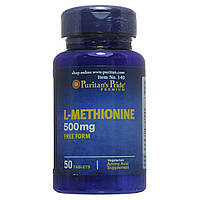 Л-Метионин, L-Methionine 500 mg, Puritan's Pride, 50 таблеток