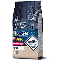 MONGE BWILD CAT LOW GRAIN Kitten Низкозерновой сухой корм для котят с мясом гуся 1,5 кг