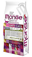 Monge Cat Adult Sensitive Сухой корм для взрослых кошек с чувствительным пищеварением 10 кг