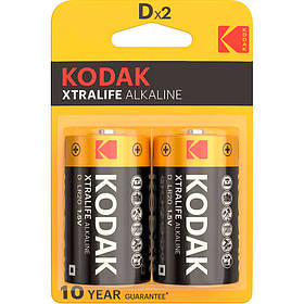 Батарейка лужна KODAK XtraLife LR20, D, Alkaline, 1.5V, блістер 1x2 шт.