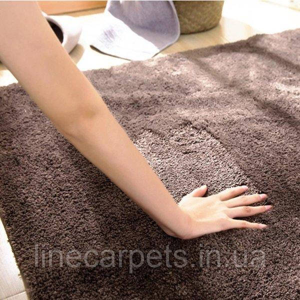 Ворсистий коричневий килим SHAGGY BUENO 01800A L.BROWN