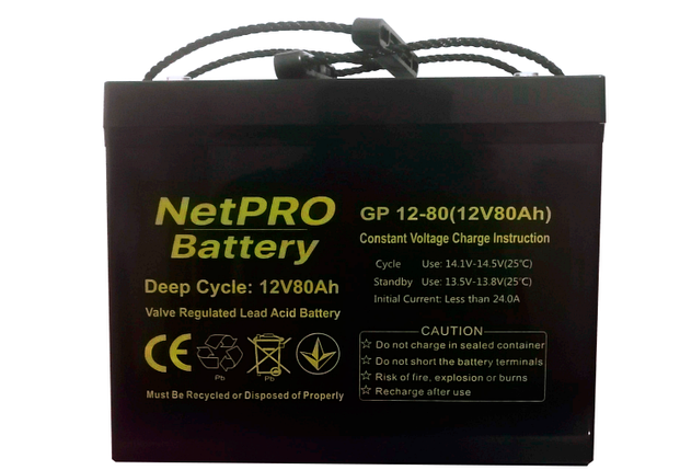 Акумулятор NetPRO GP 12-80 (12V/80Ah C10), фото 1