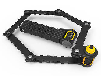 Замок складаний Onguard K9 Heavy Duty Combo, 88,5 см, кодовий на 4 цифри. Прогумована коробка-тримач на раму