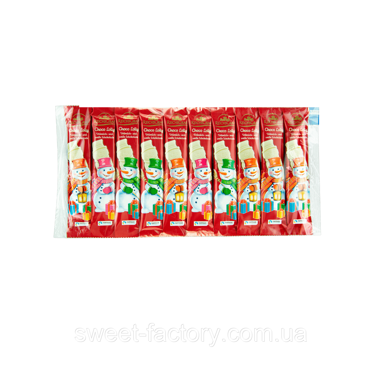 New Year Schoko Lolly Pack White Chocolate 10s 150 g