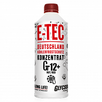 E-TEC Концентрат Антфриза Gt12+ Glycsol красный 1,5л