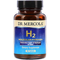 H2 молекулярный водород, H2 Molecular Hydrogen, Dr. Mercola, 90 таблеток