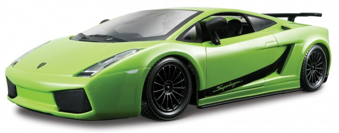 Автомодель LAMBORGHINI GALLARDO SUPERLEGGERA 2007 Bburago зелений, жовтогарячий 1:24 (18-22108)