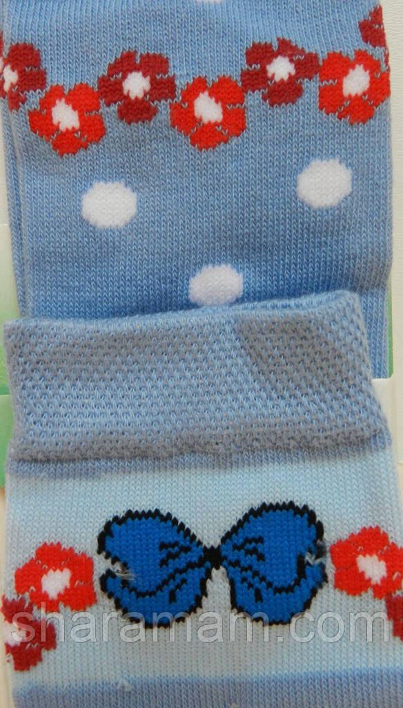 Комплект для дівчаток: лосини, шкарпетки (колір блакитний), зріст 86-92 см