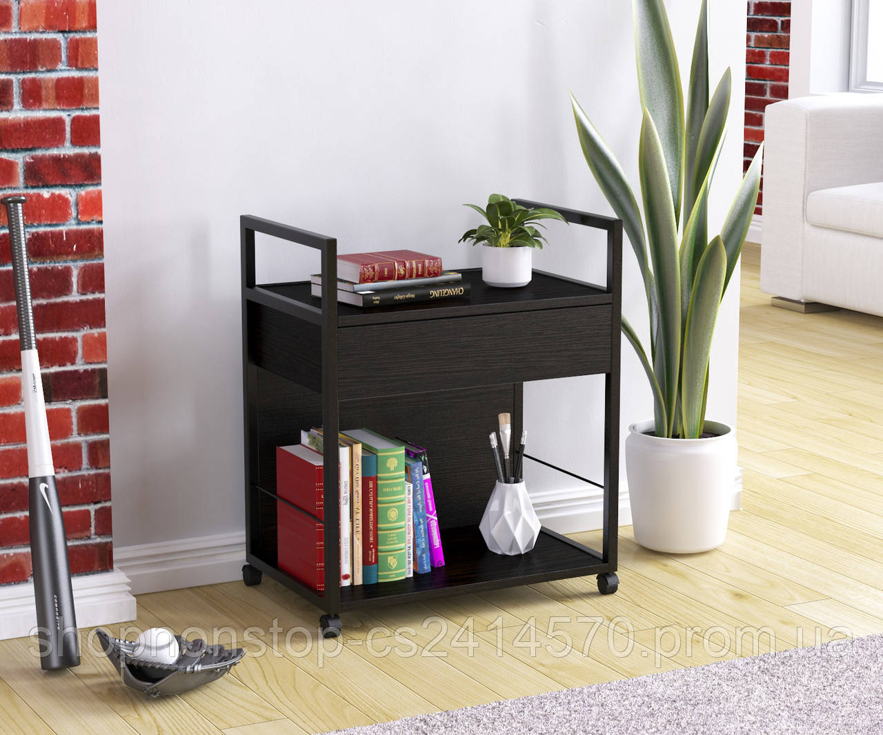 Тумба мобільна лофт L-540 Loft design Венге Луізіана