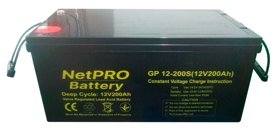 Акумулятор NetPRO GP 12-200S (12V/200Ah C20), фото 1