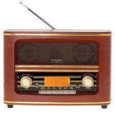 Ретро-радіо з Bluetooth Adler AD 1187 радіоприймач дерев'яний 10Вт РК - дисплей, таймер годинники AUX, USB