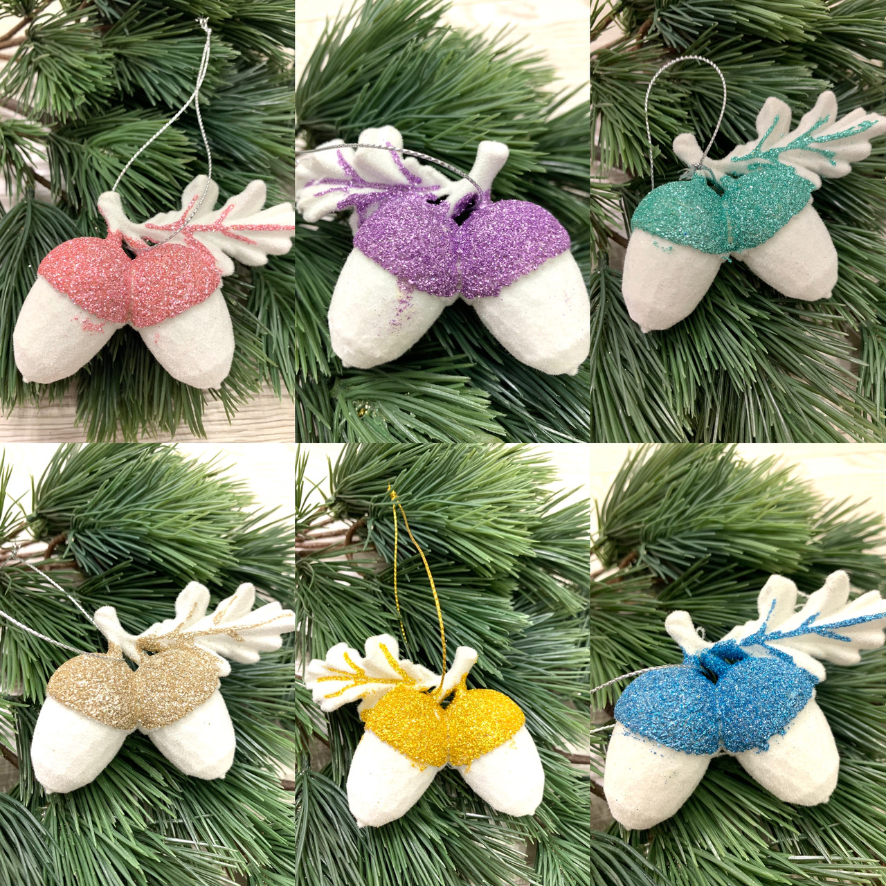 Новорічний підвіс-жовді. Прикраса ялинкова, ялинкова іграшка., фото 1