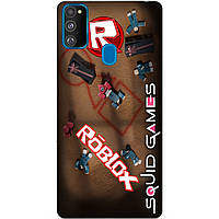 Силиконовый бампер чехол для Samsung M21 Galaxy M215F Roblox Игра в кальмара