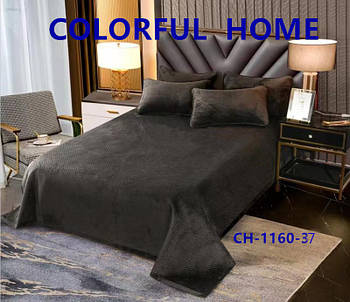 Покривало велюрове стьобане 200х220 см