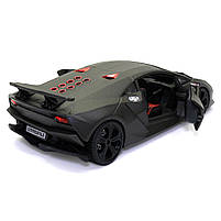 Машинка металева Lamborghini Terzo Millennio "Bburago" Ламборгіні чорний 9*19*4 см (18-21094), фото 6