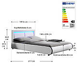 Шкіряне ліжко MURC 140х200 см. з LED-підсвіткою, фото 8