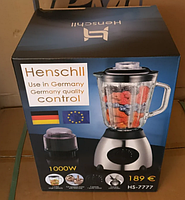 Блендер кавомолка Henschll HS-7777 чаша скло, фітнес блендер для смузі , Міксер і шейкер для коктейлів, фото 5