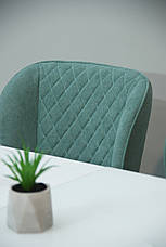 Стілець з оббивкою шеніл в стилі модерн для дому та офісу  Charley (Чарлі) MC-175 Evrodim, light green fabric, фото 3
