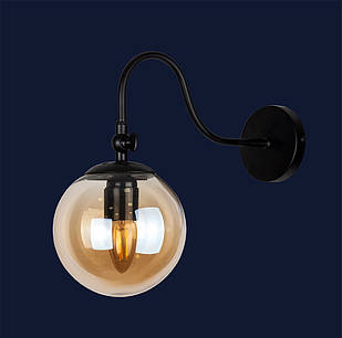 Світильник із плафоном куля 756WPR150F3-1 BK+BR