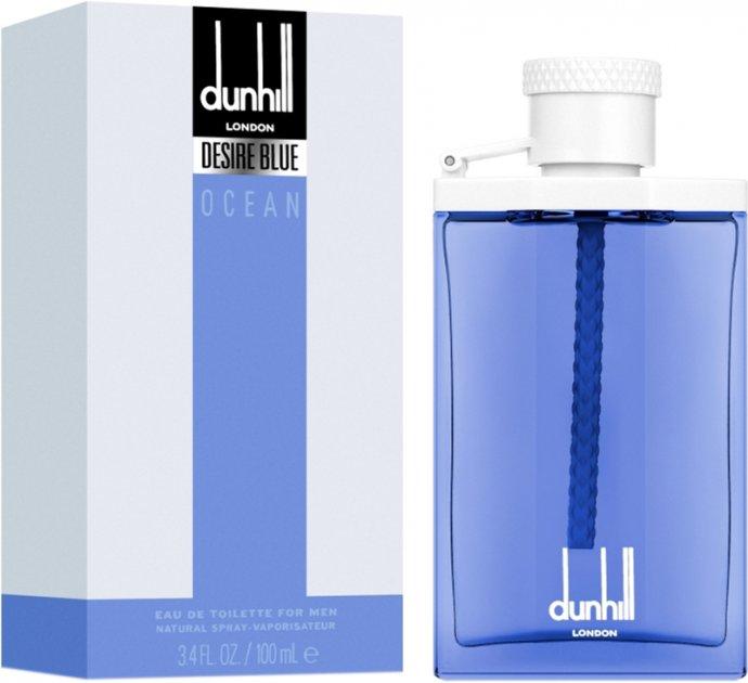 Чоловіча туалетна вода Dunhill Desire Blue Ocean edt 100ml оригінал, деревні парфуми з пачулі, фото 1