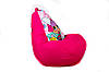 Рожеве дитяче Кресло груса мішок L.O.L 90x60 ЛОЛ, фото 6
