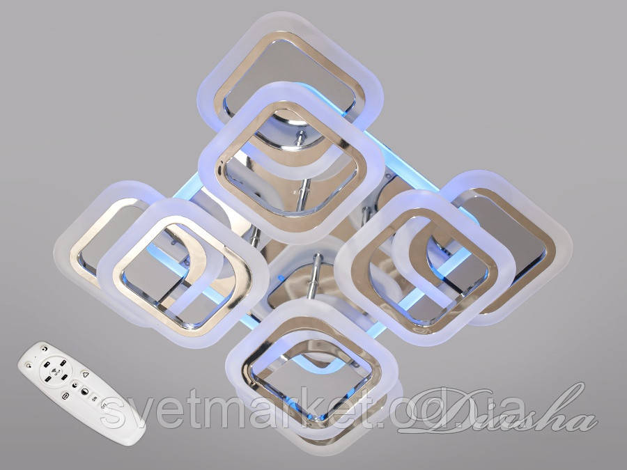 Стельова люстра з димером і LED-підсвіткою HAS8060/4+4HR LED 3color dimmer