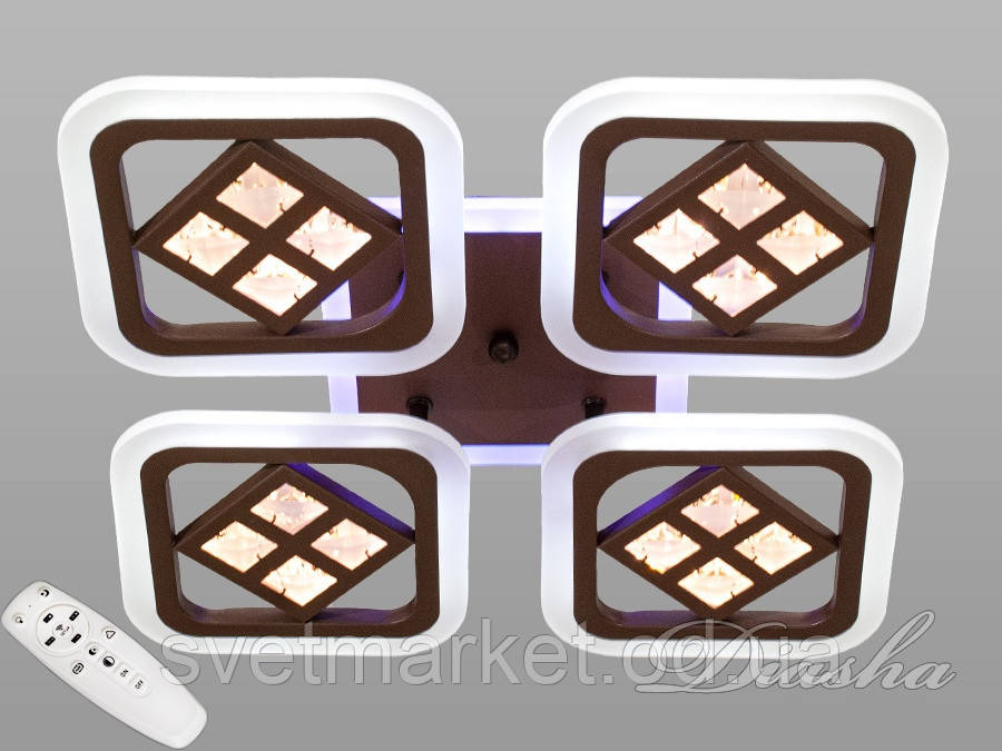 Стельова світлодіодна люстра з димером AS8190/4CF LED 3color dimmer