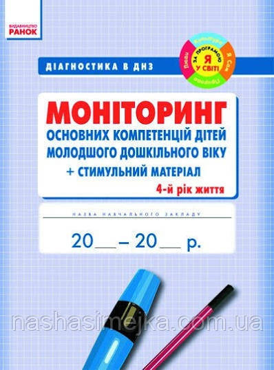 Діагностика в ДНЗ Моніторінг основних компетенцій молодшого дошкільного віку ( 4 рік життя )