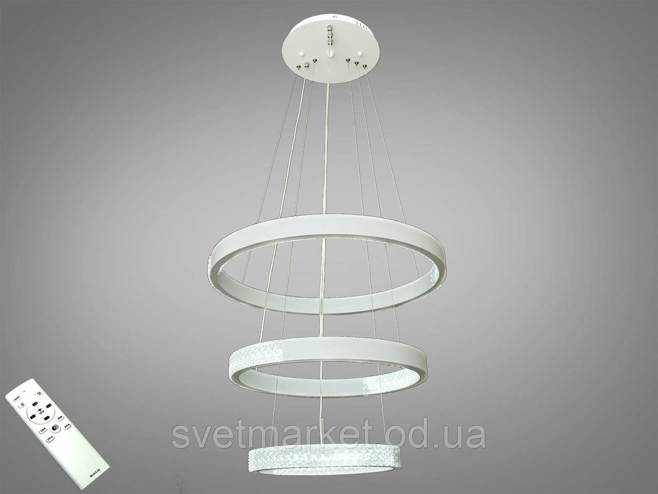 Сучасна світлодіодна підвісна люстра з димером 2629-300-400-500WH dimmer