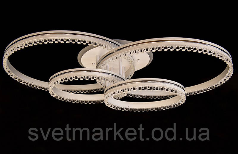 Яскрава стельова люстра 55062/2+2WH LED 3color dimmer, фото 1