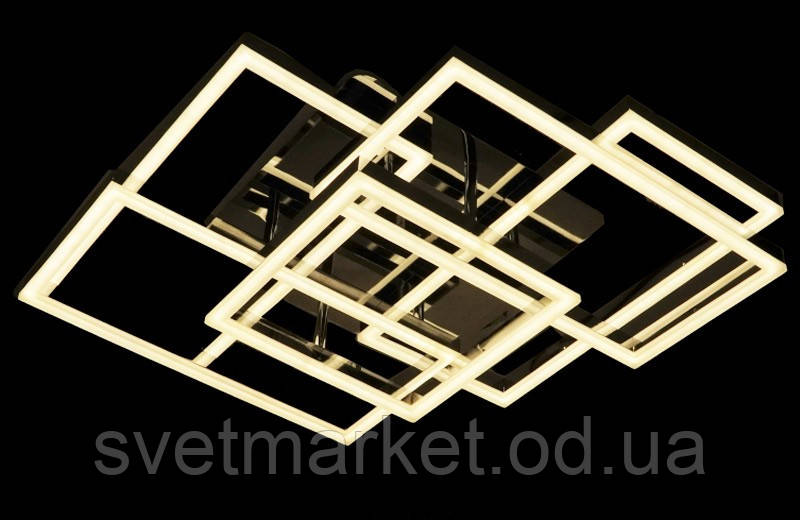 Асиметрична стельова LED-люстра з димером і підсвіткою 11014/4+1HR LED dimmer, фото 1