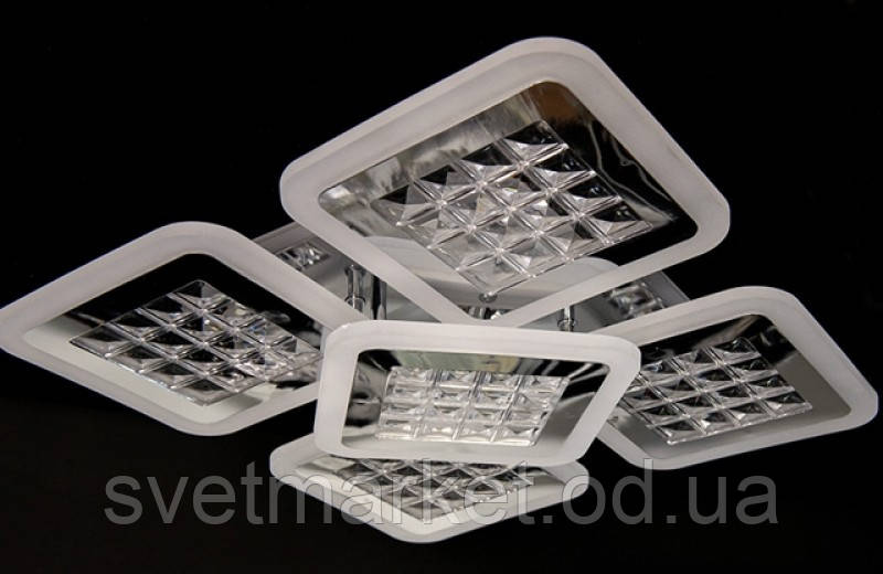 Стельова світлодіодна люстра з димером 2723/4+1S CH LED 3color dimmer, фото 1