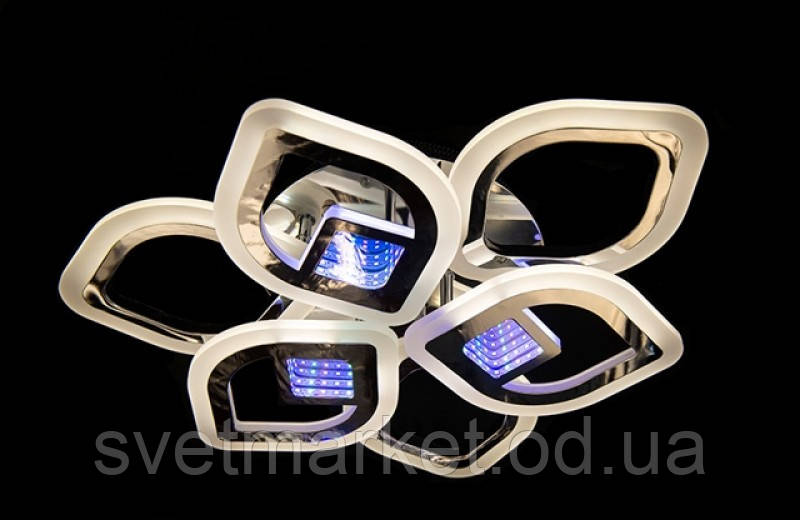 Стельова люстра з 3d ефектом 2721-3+3S HR LED 3color dimmer, фото 1