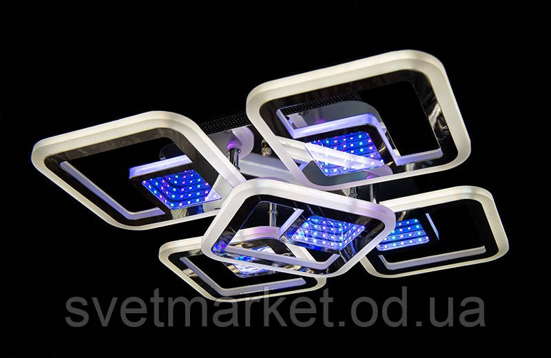 Стельова люстра з 3d-підсвіткою 2720-4+1S HR LED 3color dimmer, фото 1