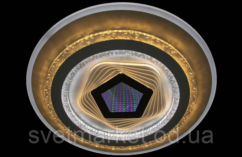 Стельова люстра з 3D 1702-490B dimmer, фото 1