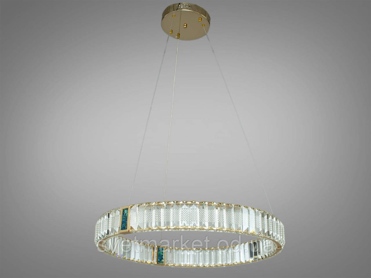 Кришталева світлодіодна люстра 81028-600G, фото 1