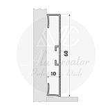 Алюмінієвий накладний плінтус прямокутний 60х10х2700 мм, анодований, фото 3